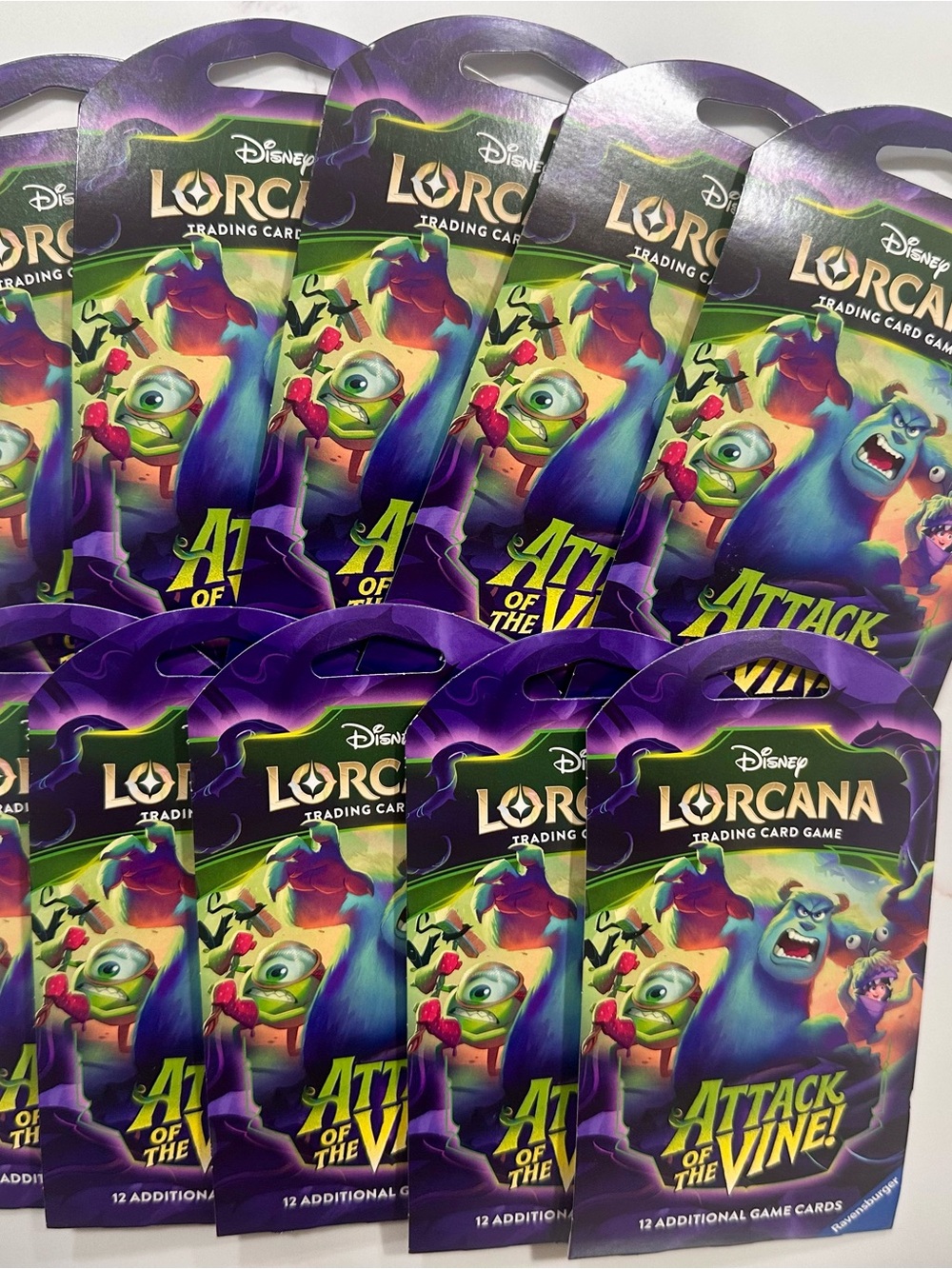 Disney Lorcana: Attack of the Vine Booster Sleeves — Lot of 10